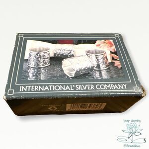 International Silver Company Napkin Rings Open Box